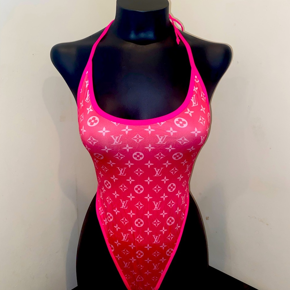 Hot pink Exotic dance wear 1pc.